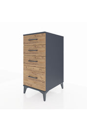 Kronos Komodin 4 Çekmeceli 44x59x96 Antrasit-Çam