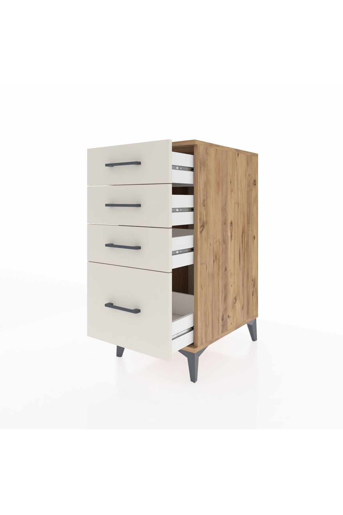 Kronos Komodin 4 Çekmeceli 44x59x96 Çam-Aytaşı