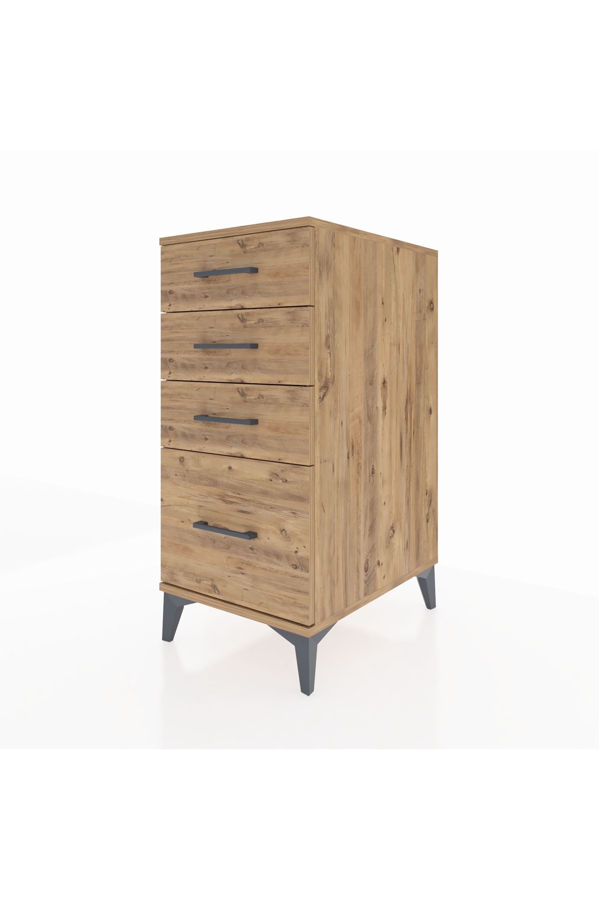 Kronos Komodin 4 Çekmeceli 44x59x96 Çam-Çam