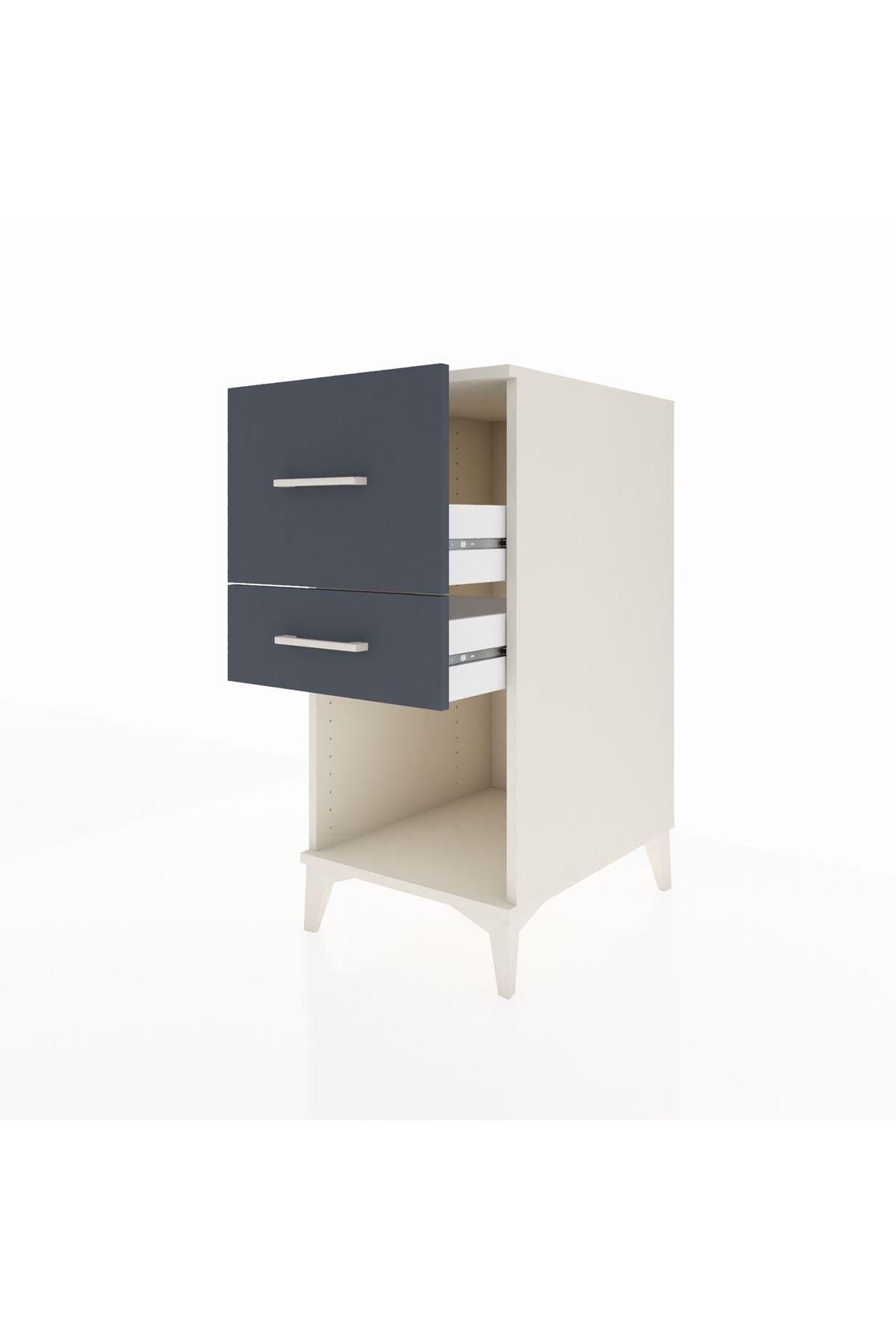 Kronos Komodin 2 Çekmeceli 44x59x96 Aytaşı-Antrasit