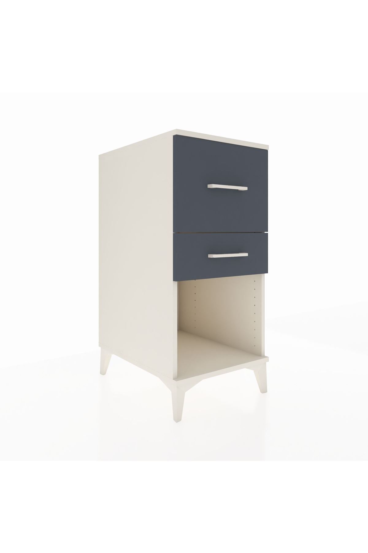 Kronos Komodin 2 Çekmeceli 44x59x96 Aytaşı-Antrasit
