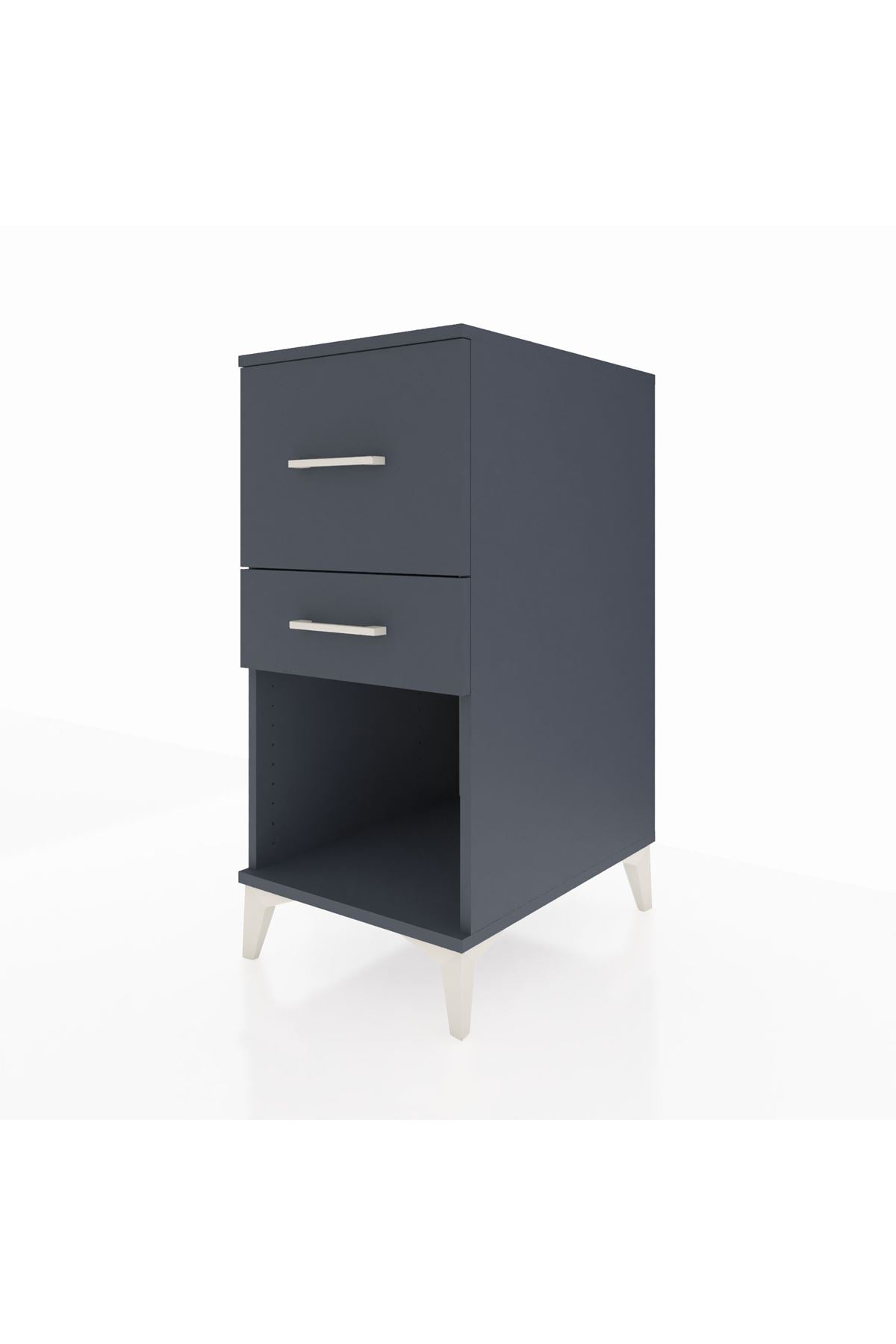 Kronos Komodin 2 Çekmeceli 44x59x96 Antrasit-Antrasit