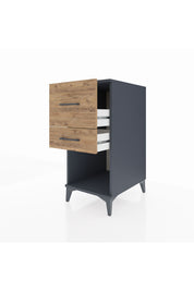 Kronos Komodin 2 Çekmeceli 44x59x96 Antrasit-Çam