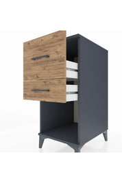 Kronos Komodin 2 Çekmeceli 44x59x96 Antrasit-Çam