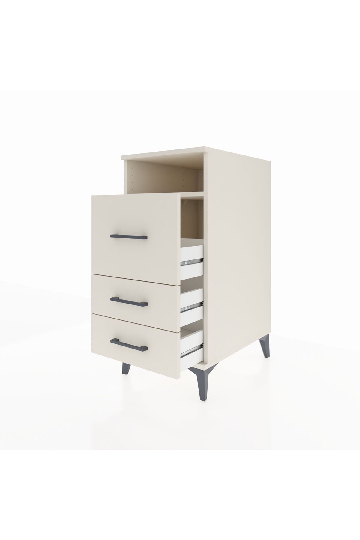 Kronos Komodin Tek Raflı 3 Çekmeceli 44x59x96 Aytaşı-Aytaşı