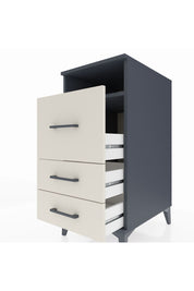 Kronos Komodin Tek Raflı 3 Çekmeceli 44x59x96 Antrasit-Aytaşı
