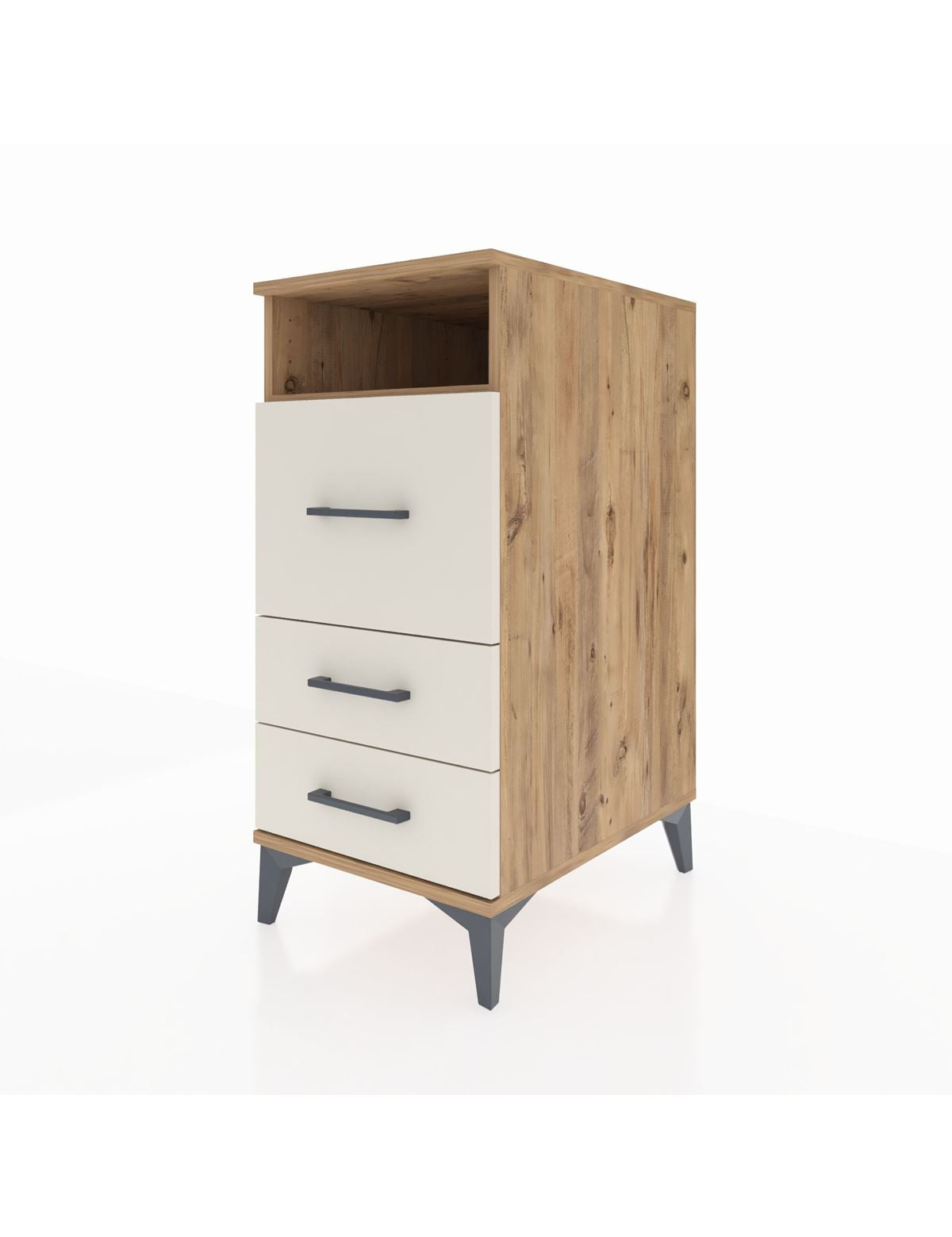 Kronos Komodin Tek Raflı 3 Çekmeceli 44x59x96 - S75M009V7C