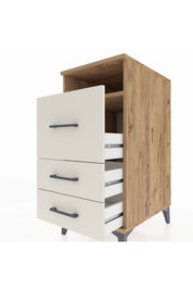 Kronos Komodin Tek Raflı 3 Çekmeceli 44x59x96 Çam-Aytaşı