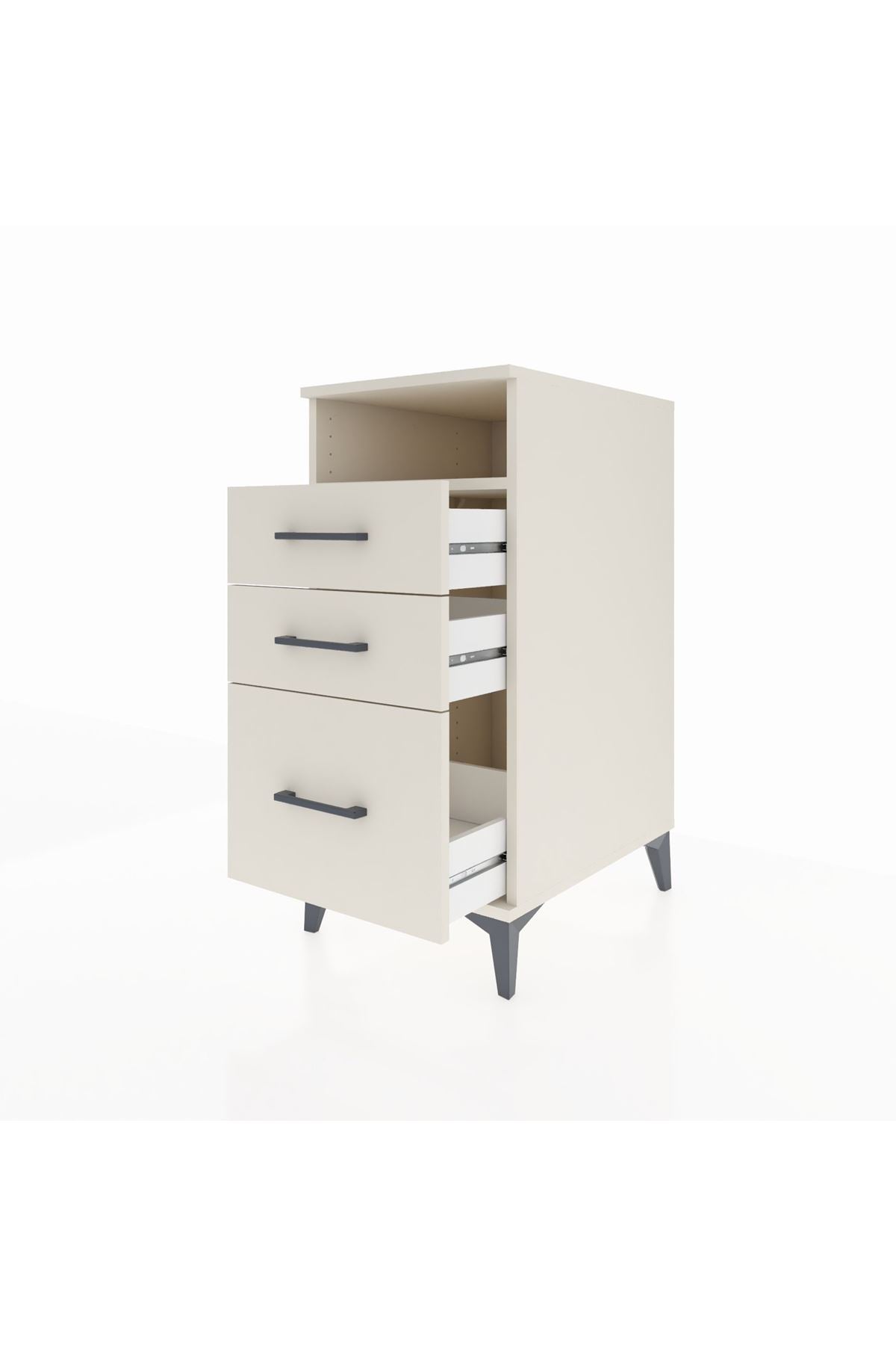 Kronos Komodin Tek Raflı 3 Çekmeceli 44x59x96 Aytaşı-Aytaşı