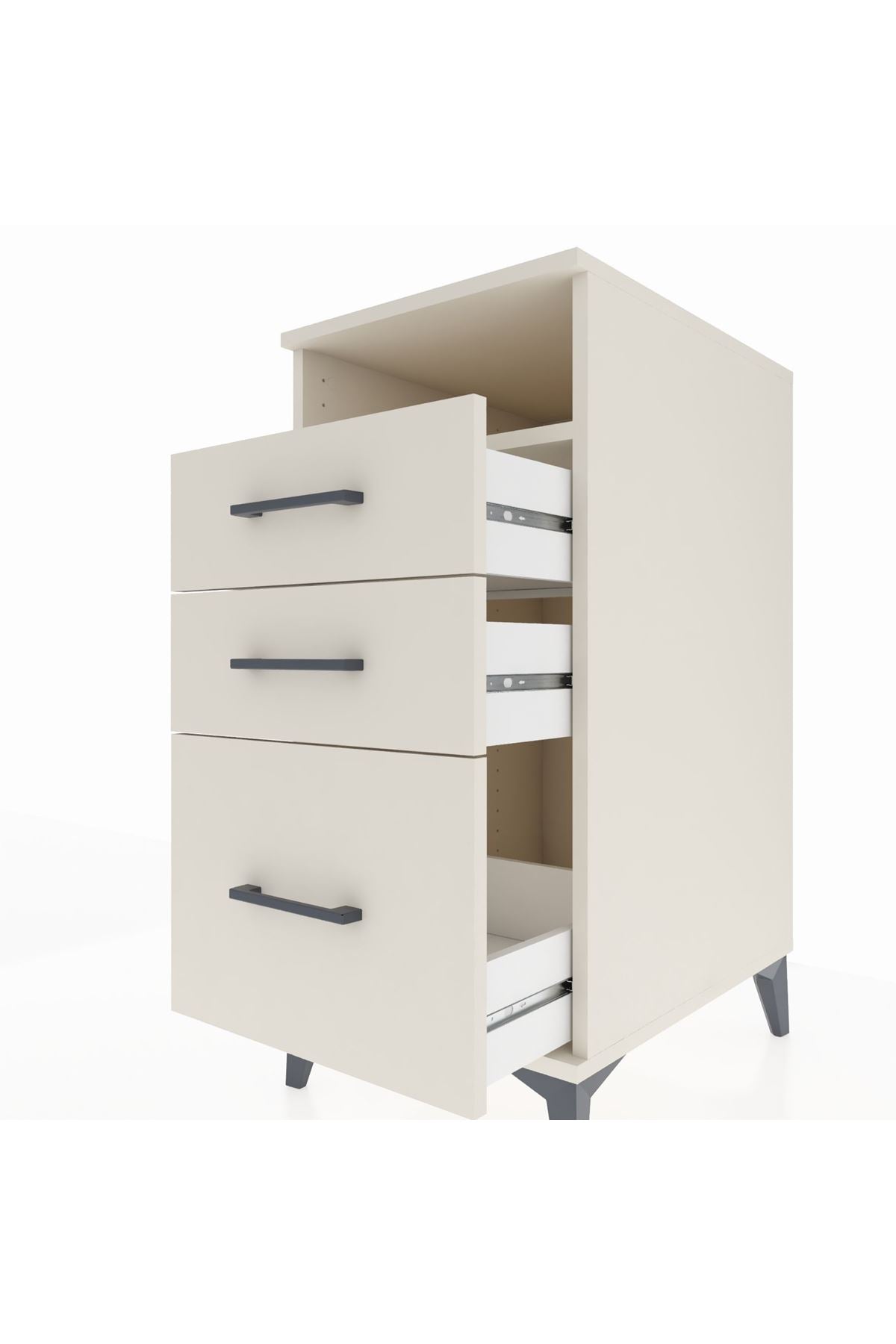Kronos Komodin Tek Raflı 3 Çekmeceli 44x59x96 Aytaşı-Aytaşı