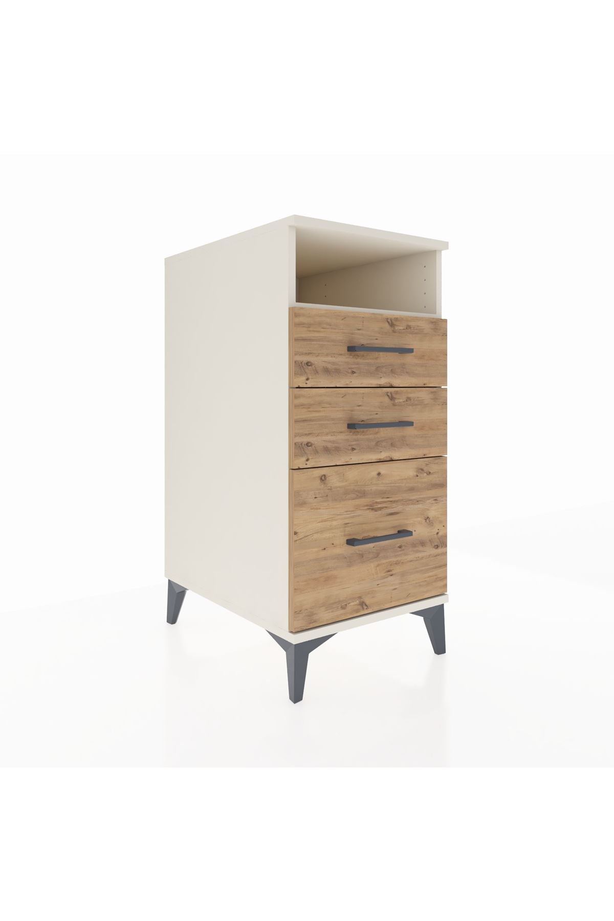 Kronos Komodin Tek Raflı 3 Çekmeceli 44x59x96 Aytaşı-Çam