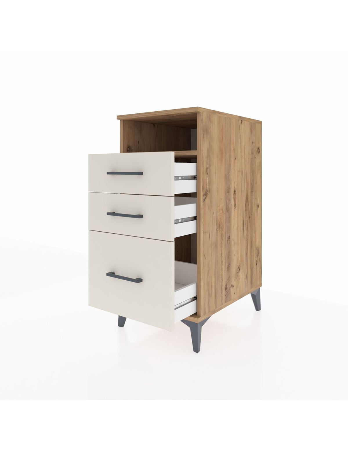 Kronos Komodin Tek Raflı 3 Çekmeceli 44x59x96 - S75M010V7C