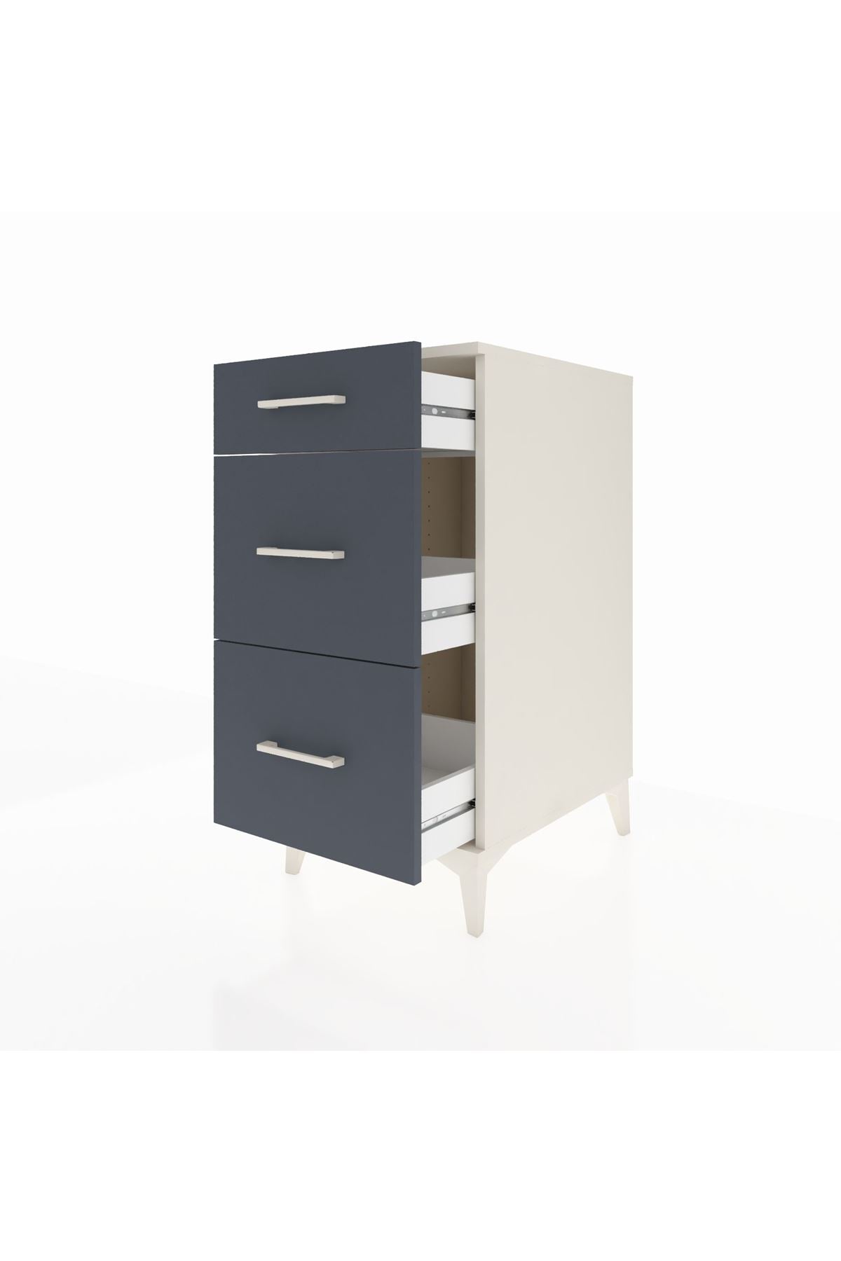 Kronos Komodin 3 Çekmeceli 44x59x96 Aytaşı-Antrasit