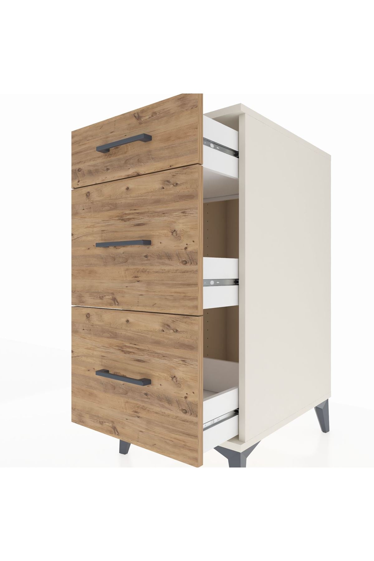 Kronos Komodin 3 Çekmeceli 44x59x96 Aytaşı-Çam
