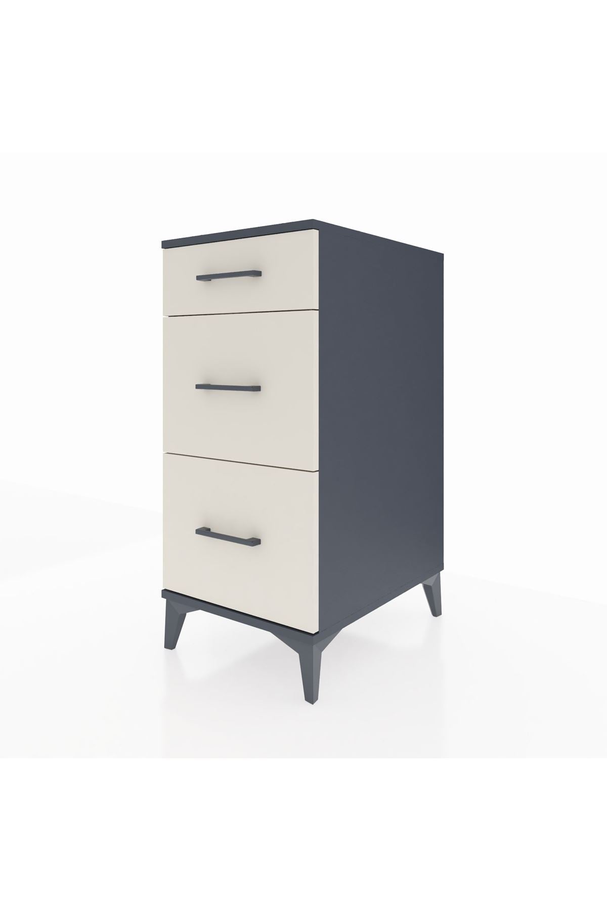 Kronos Komodin 3 Çekmeceli 44x59x96 Antrasit-Aytaşı