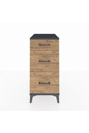 Kronos Komodin 3 Çekmeceli 44x59x96 Antrasit-Çam