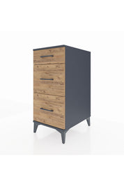 Kronos Komodin 3 Çekmeceli 44x59x96 Antrasit-Çam