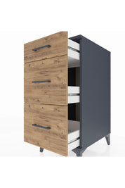 Kronos Komodin 3 Çekmeceli 44x59x96 Antrasit-Çam