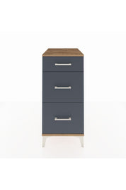 Kronos Komodin 3 Çekmeceli 44x59x96 Çam-Antrasit