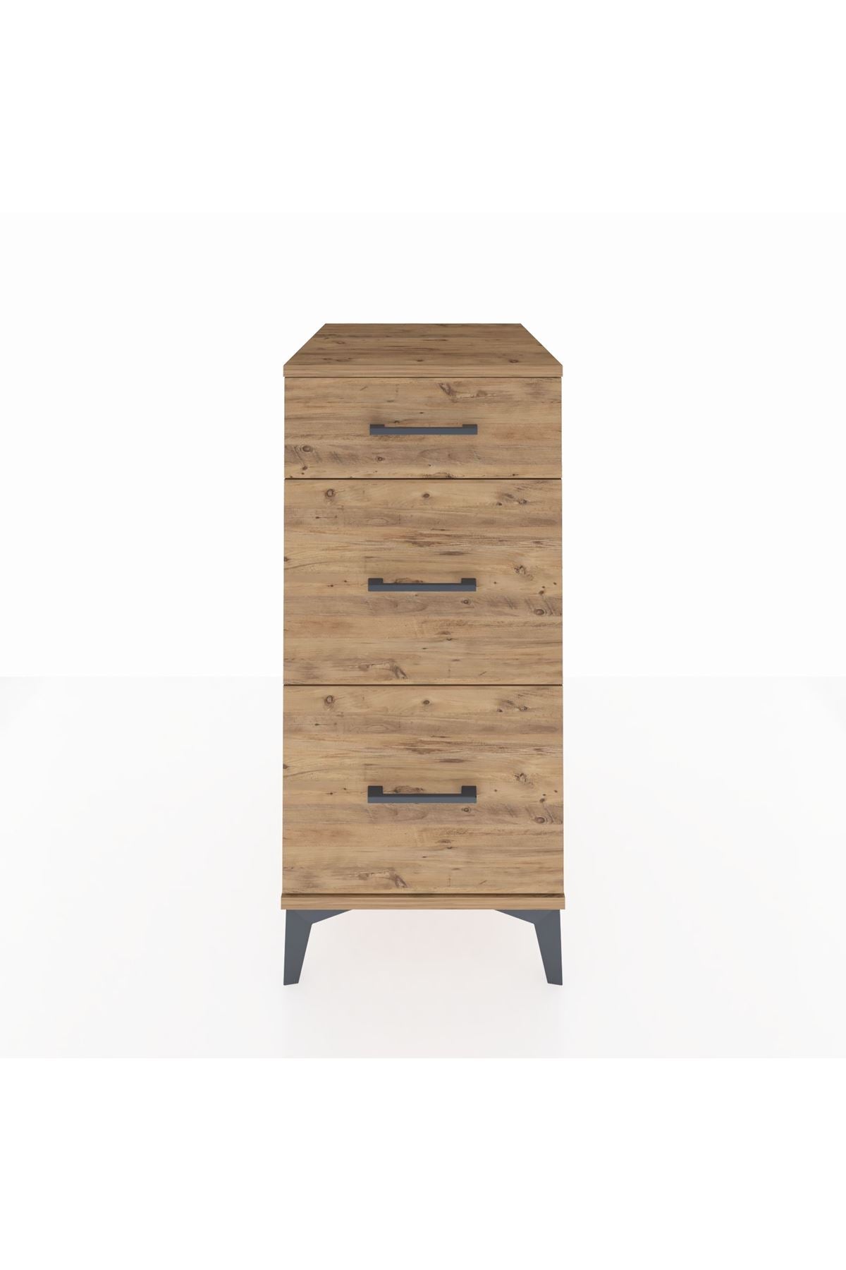 Kronos Komodin 3 Çekmeceli 44x59x96 Çam-Çam