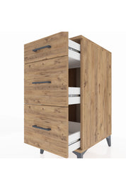 Kronos Komodin 3 Çekmeceli 44x59x96 Çam-Çam