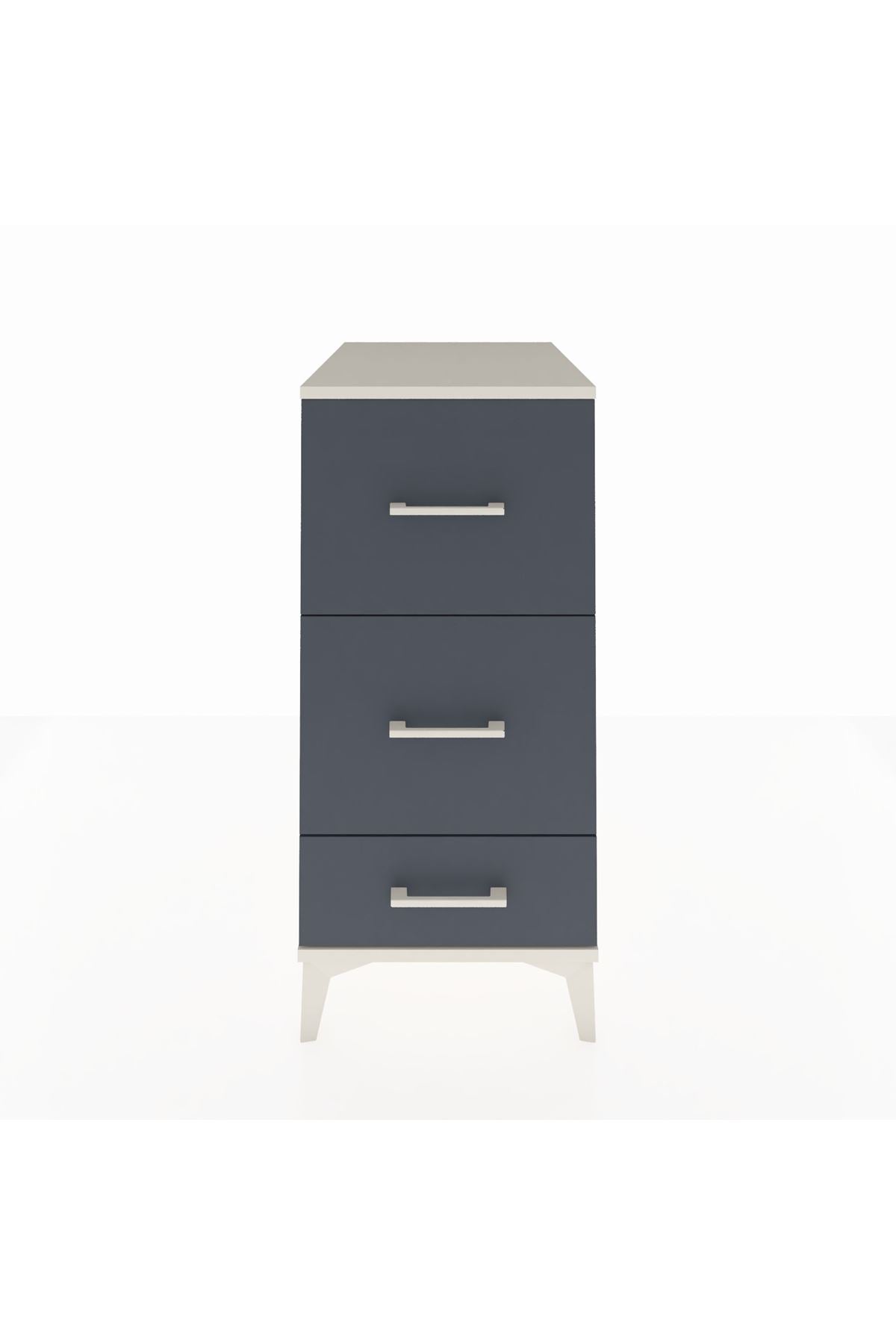 Kronos Komodin 3 Çekmeceli 44x59x96 Aytaşı-Antrasit