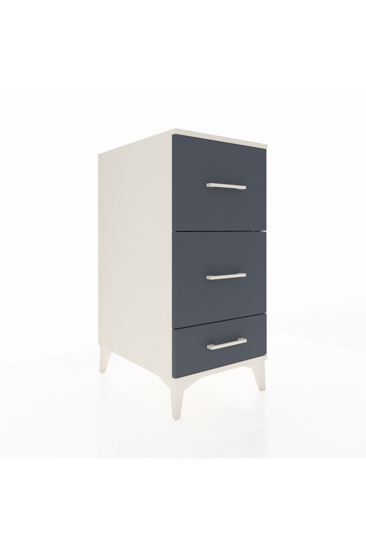 Kronos Komodin 3 Çekmeceli 44x59x96 Aytaşı-Antrasit