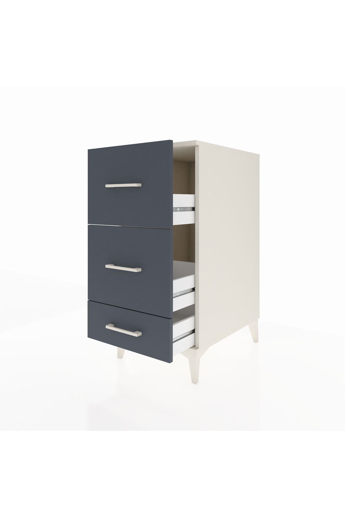 Kronos Komodin 3 Çekmeceli 44x59x96 Aytaşı-Antrasit
