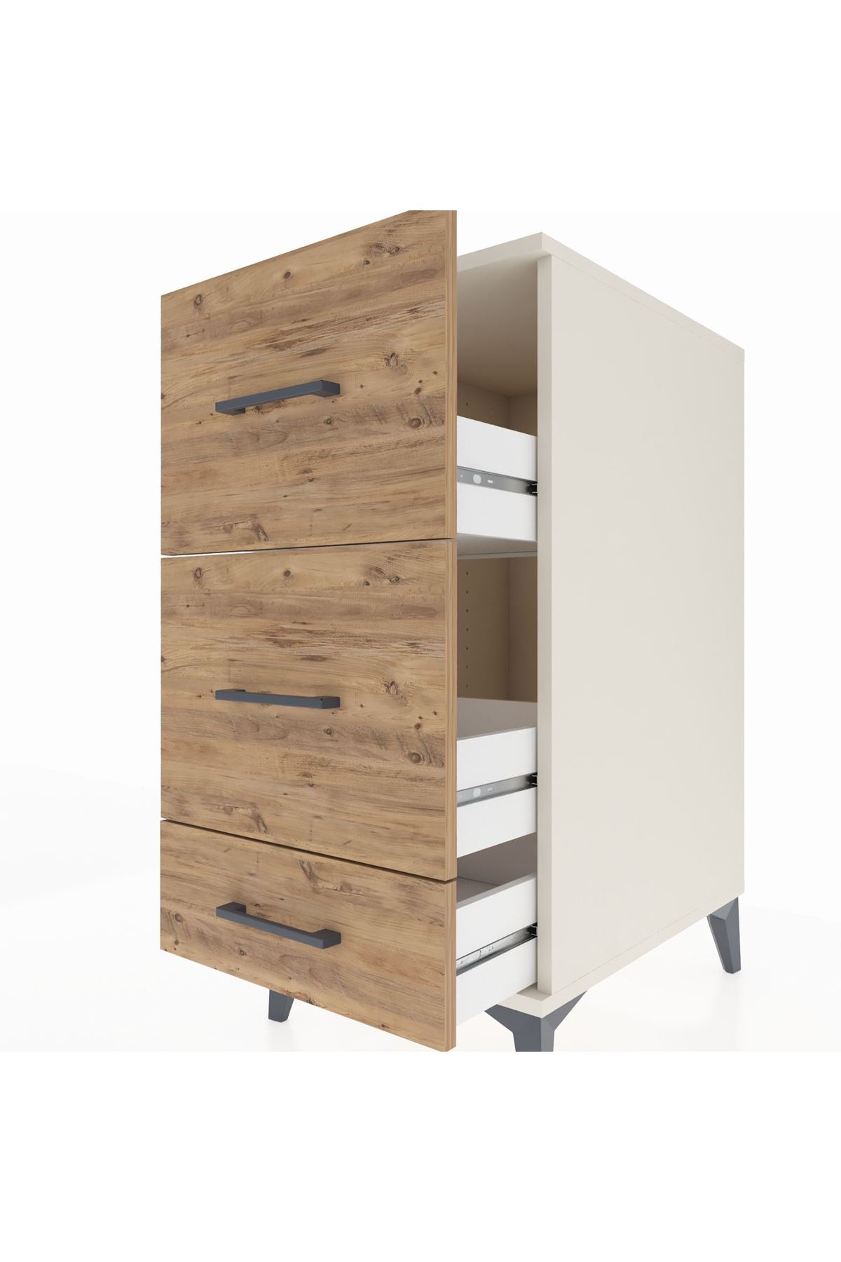 Kronos Komodin 3 Çekmeceli 44x59x96 Aytaşı-Çam