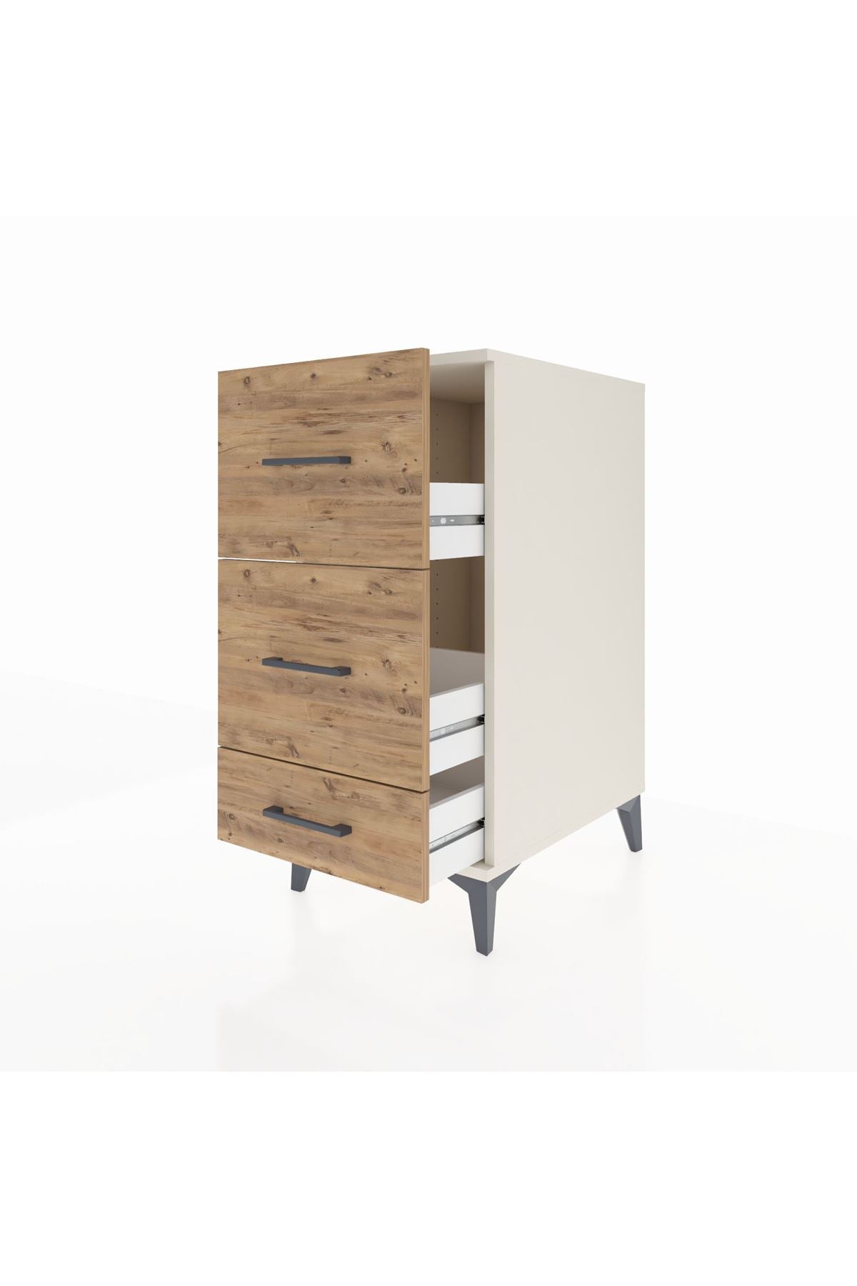 Kronos Komodin 3 Çekmeceli 44x59x96 Aytaşı-Çam
