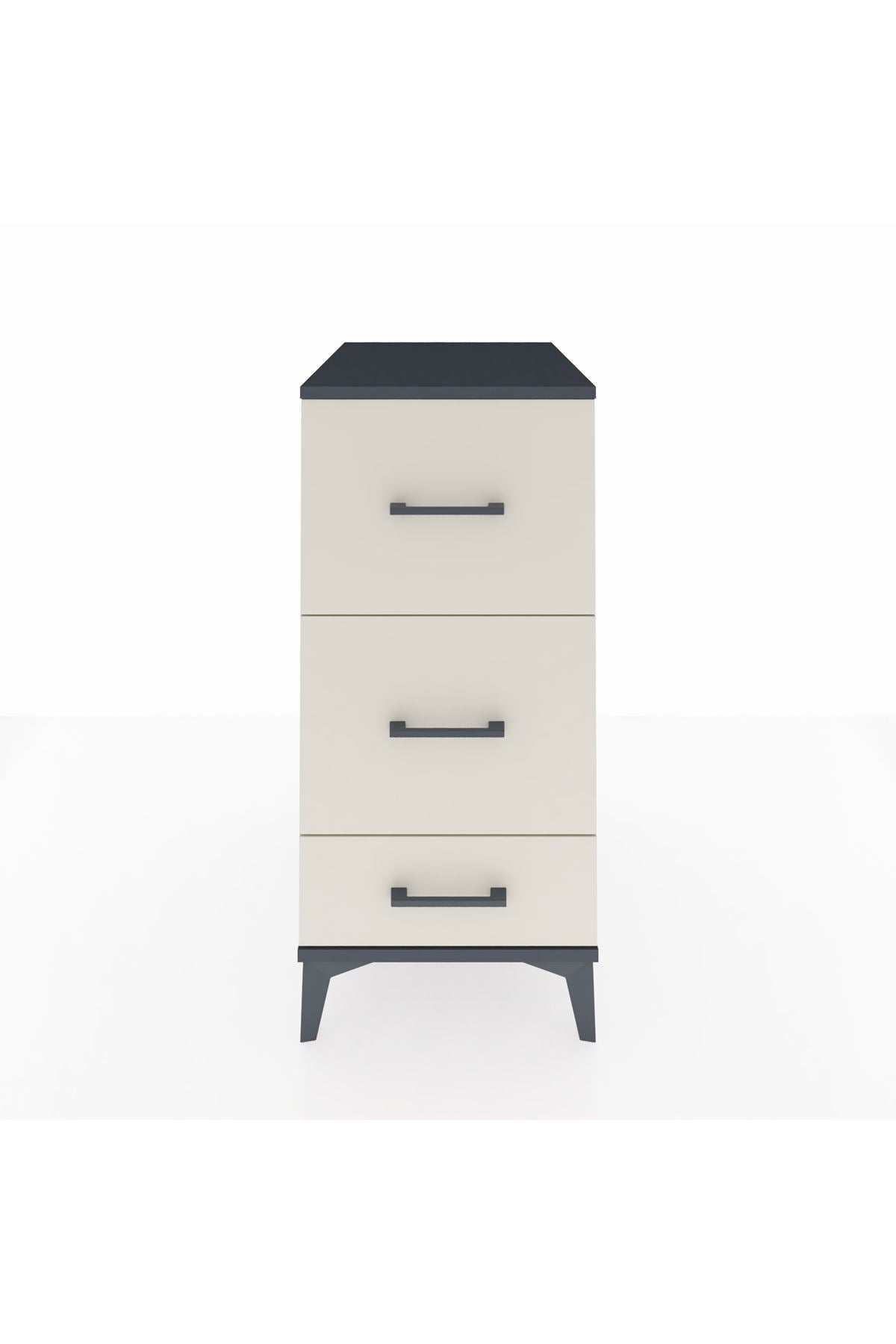 Kronos Komodin 3 Çekmeceli 44x59x96 Antrasit-Aytaşı
