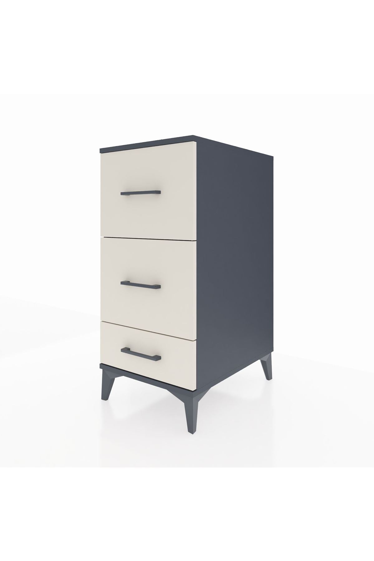 Kronos Komodin 3 Çekmeceli 44x59x96 Antrasit-Aytaşı