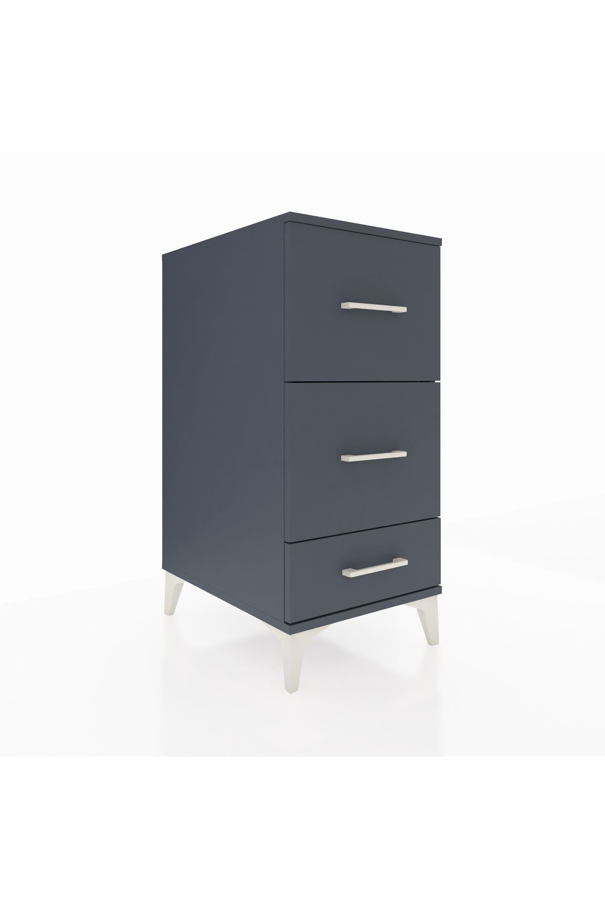 Kronos Komodin 3 Çekmeceli 44x59x96 Antrasit-Antrasit