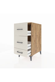 Kronos Komodin 3 Çekmeceli 44x59x96 Çam-Aytaşı
