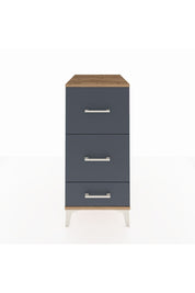 Kronos Komodin 3 Çekmeceli 44x59x96 Çam-Antrasit