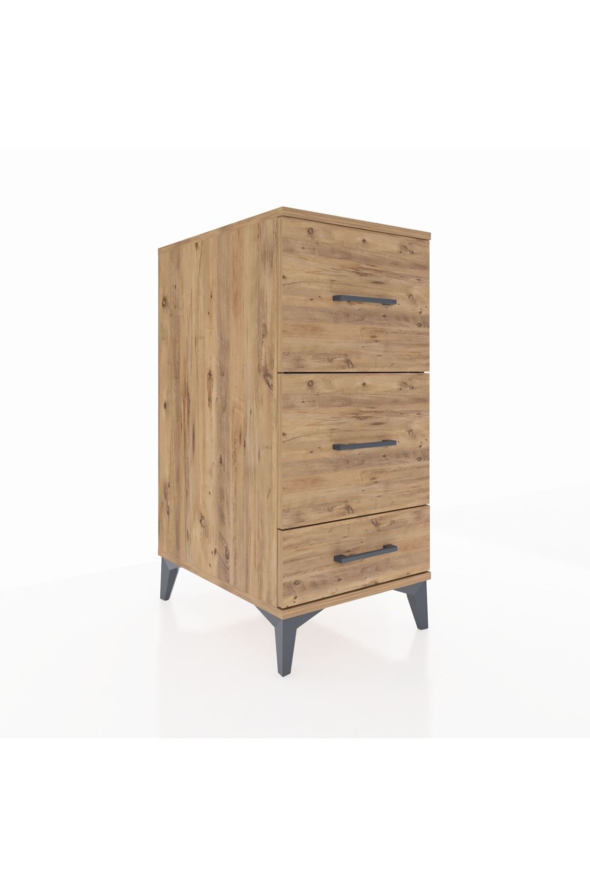 Kronos Komodin 3 Çekmeceli 44x59x96 Çam-Çam