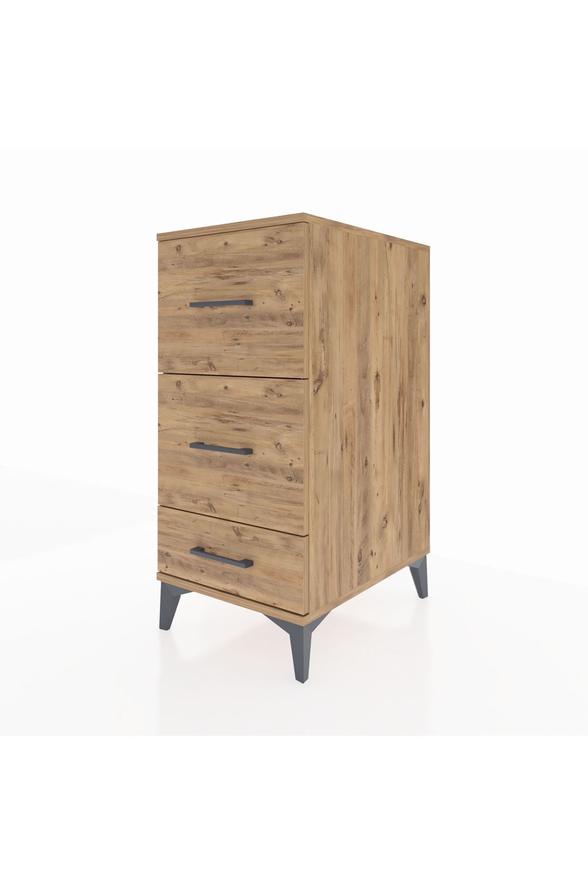 Kronos Komodin 3 Çekmeceli 44x59x96 Çam-Çam