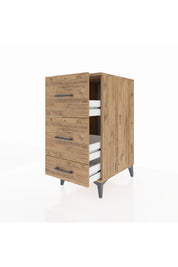 Kronos Komodin 3 Çekmeceli 44x59x96 Çam-Çam