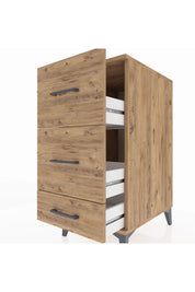 Kronos Komodin 3 Çekmeceli 44x59x96 Çam-Çam