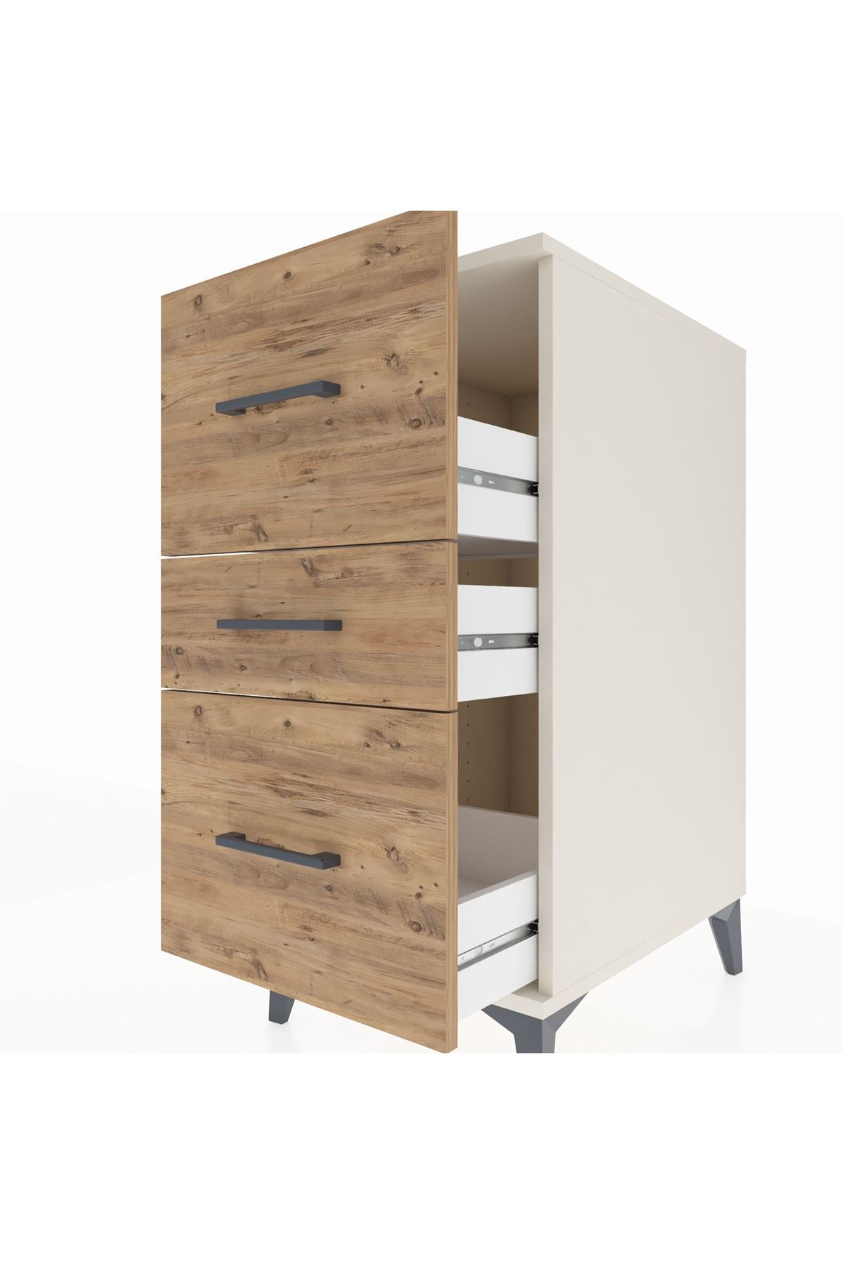 Kronos Komodin 3 Çekmeceli 44x59x96 Aytaşı-Çam