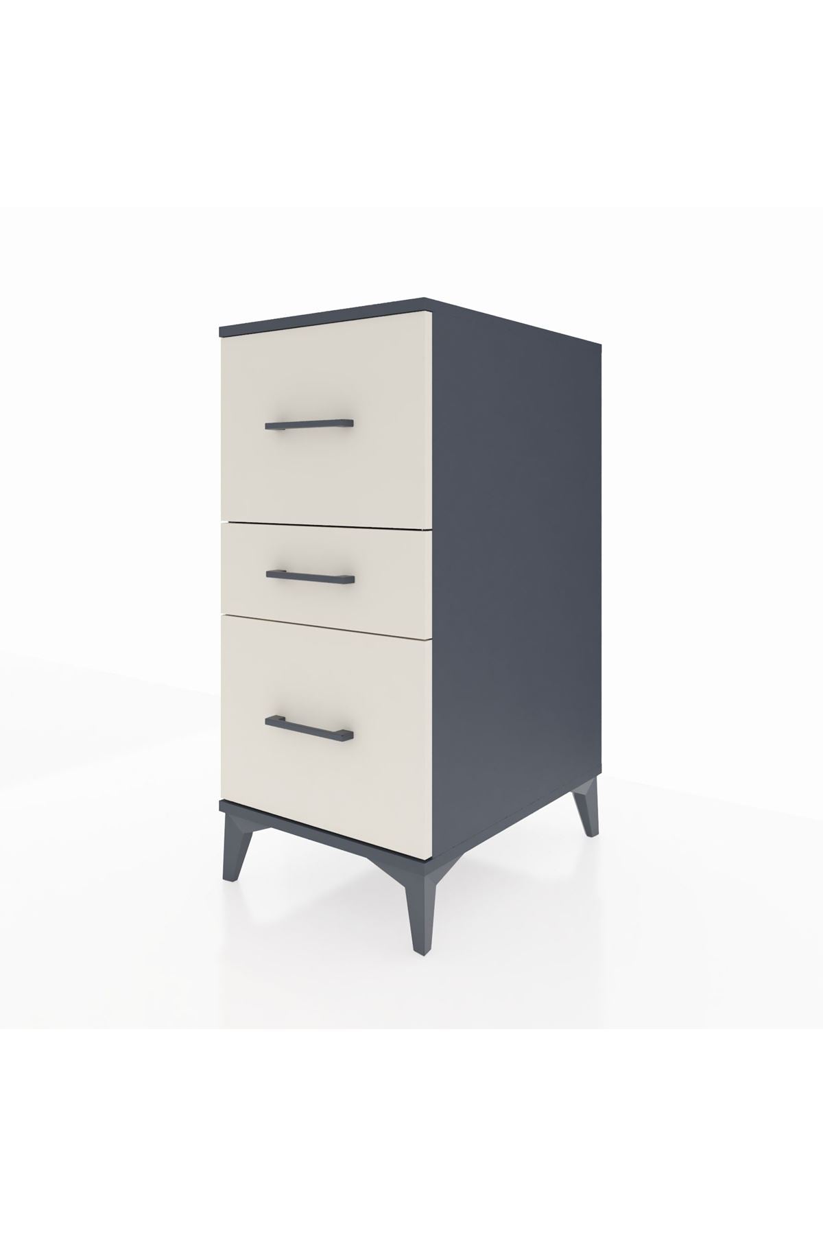 Kronos Komodin 3 Çekmeceli 44x59x96 Antrasit-Aytaşı