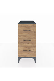 Kronos Komodin 3 Çekmeceli 44x59x96 Antrasit-Çam
