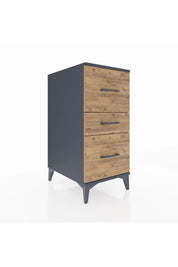 Kronos Komodin 3 Çekmeceli 44x59x96 Antrasit-Çam