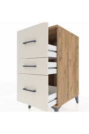 Kronos Komodin 3 Çekmeceli 44x59x96 Çam-Aytaşı
