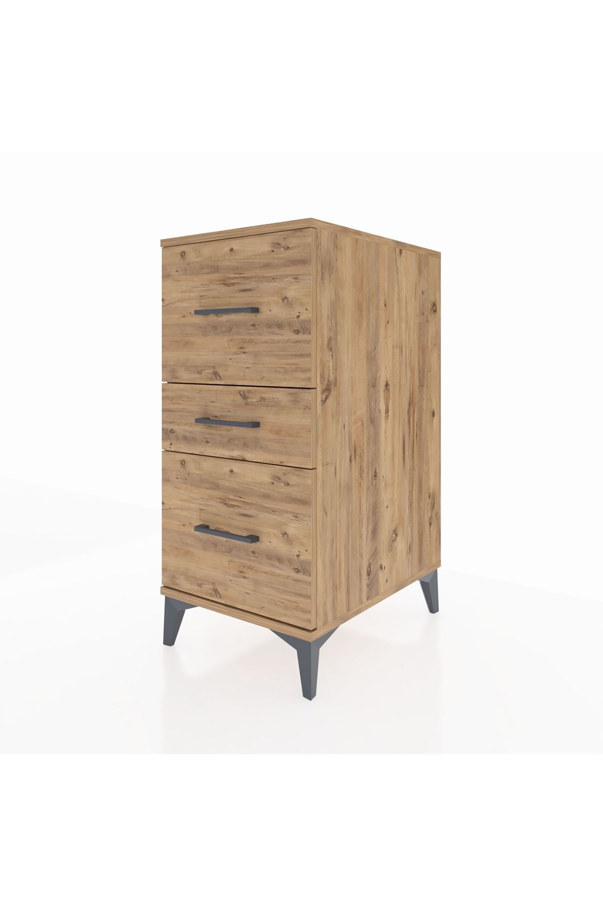 Kronos Komodin 3 Çekmeceli 44x59x96 Çam-Çam