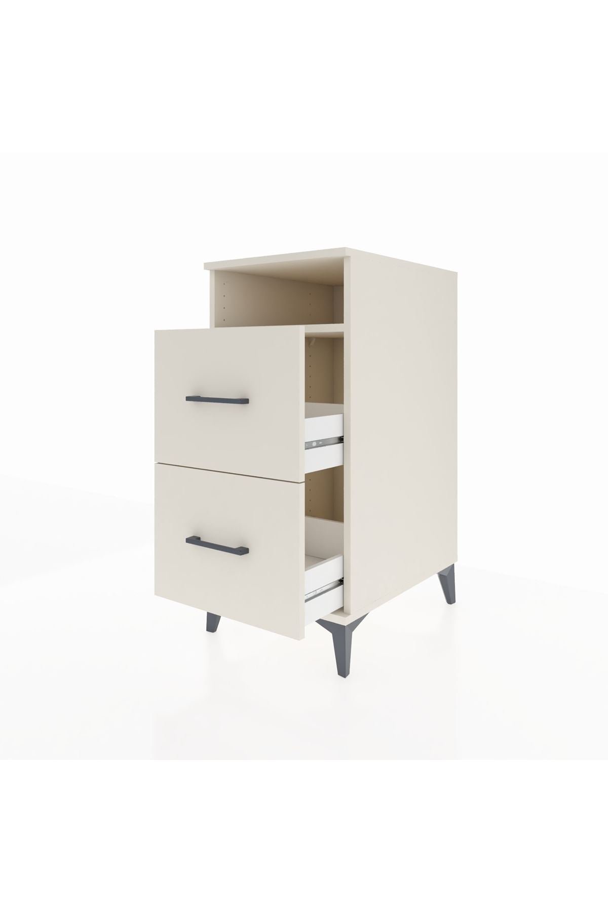 Kronos Komodin Tek Raflı 2 Çekmeceli 44x59x96 Aytaşı-Aytaşı