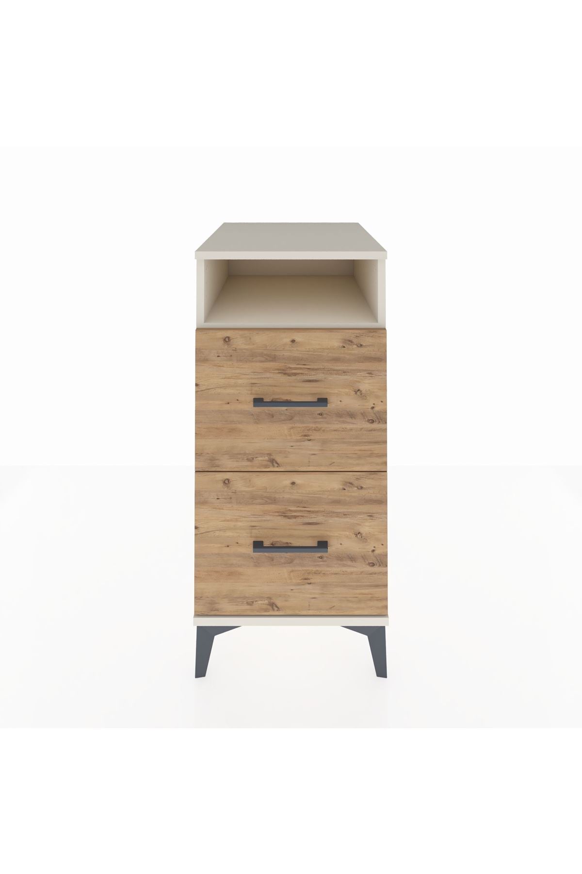 Kronos Komodin Tek Raflı 2 Çekmeceli 44x59x96 Aytaşı-Çam
