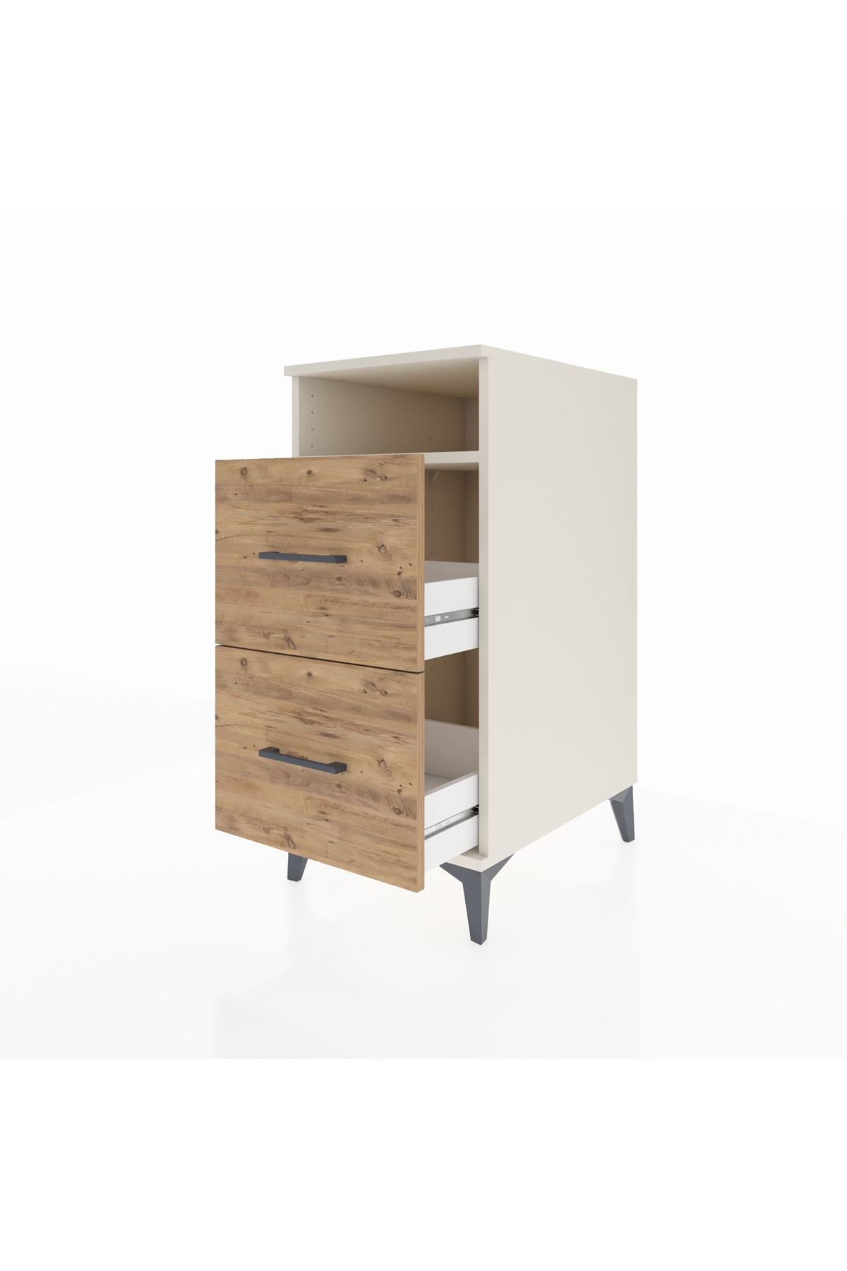 Kronos Komodin Tek Raflı 2 Çekmeceli 44x59x96 Aytaşı-Çam