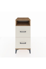 Kronos Komodin Tek Raflı 2 Çekmeceli 44x59x96 Çam-Aytaşı