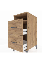 Kronos Komodin Tek Raflı 2 Çekmeceli 44x59x96 Çam-Çam
